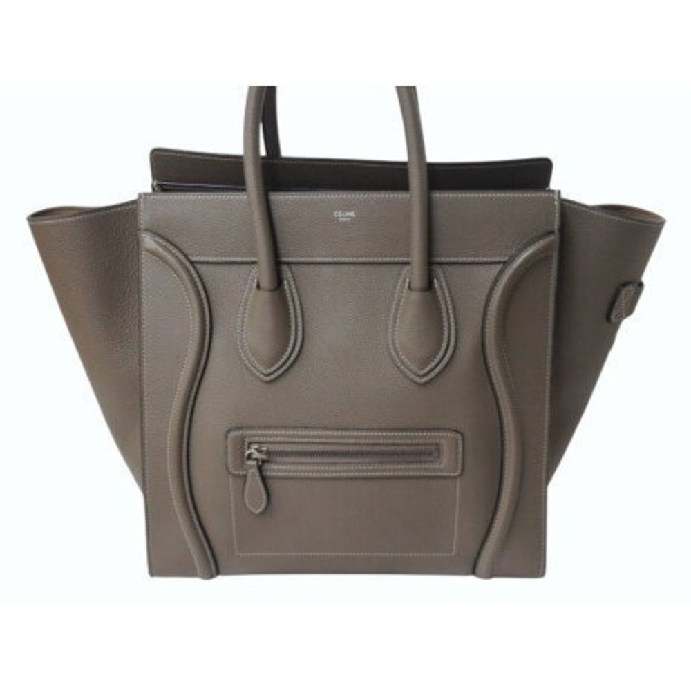 Celine Phantom handbag leather beige Luggage